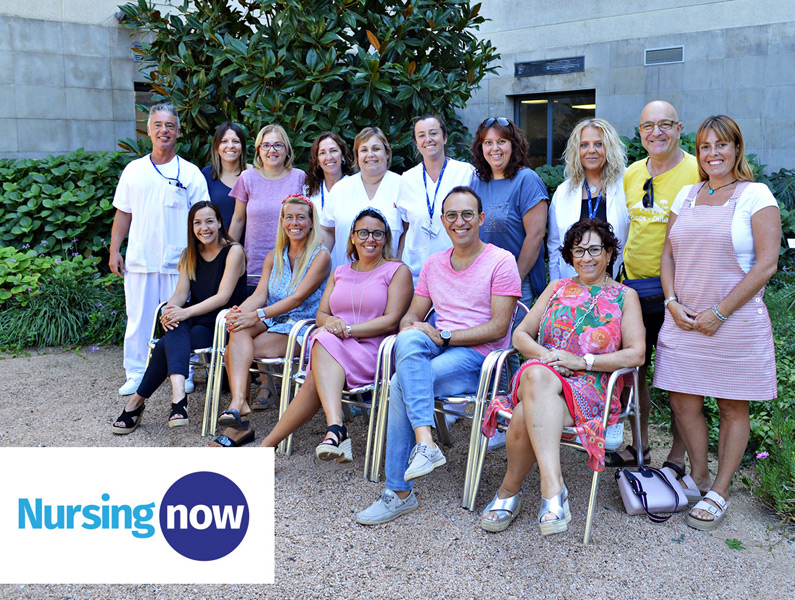 Grup de treball de SSIBE per la campanya Nursing Now. (Foto: SSIBE).