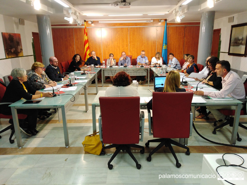 El Ple de l'Ajuntament de Palamós, reunit ahir al vespre.