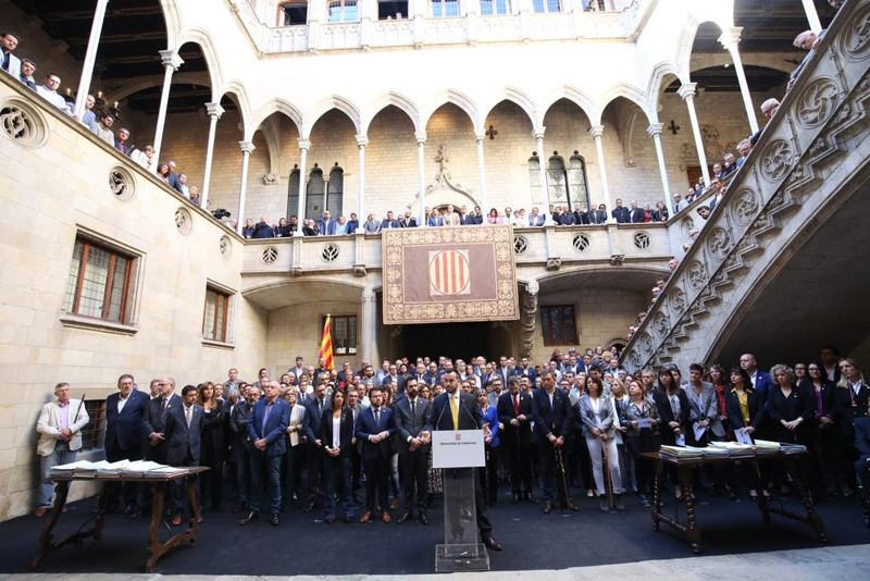 L'acte es va fer a la Galeria Gòtica del Palau de la Generalitat. (Foto: AMI).