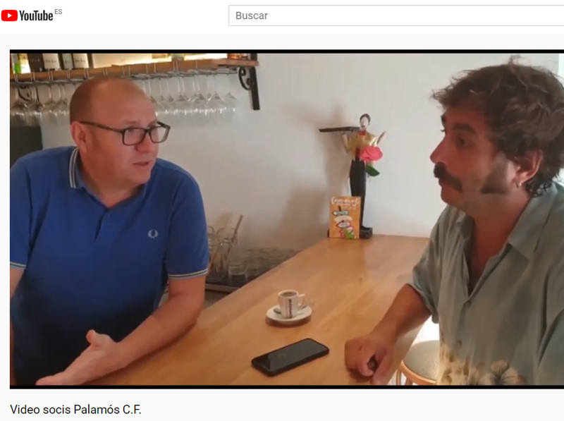 Fotograma del vídeo del Palamós a la xarxa Youtube.