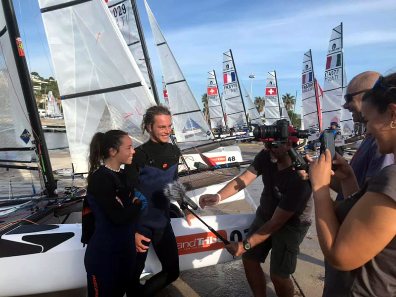 Els germans Rita i Ruben Booth, flamants campions del món. (Foto: CNCB-Vela Palamós).