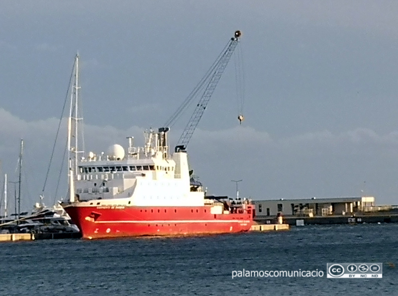 El Sarmiento de Gamboa, ahir al port de Palamós.