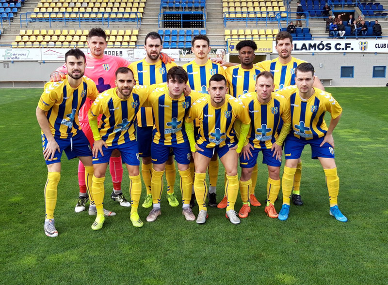 Alineació del Palamós CF en l'últim partit de lliga. (Foto: Palamós CF).