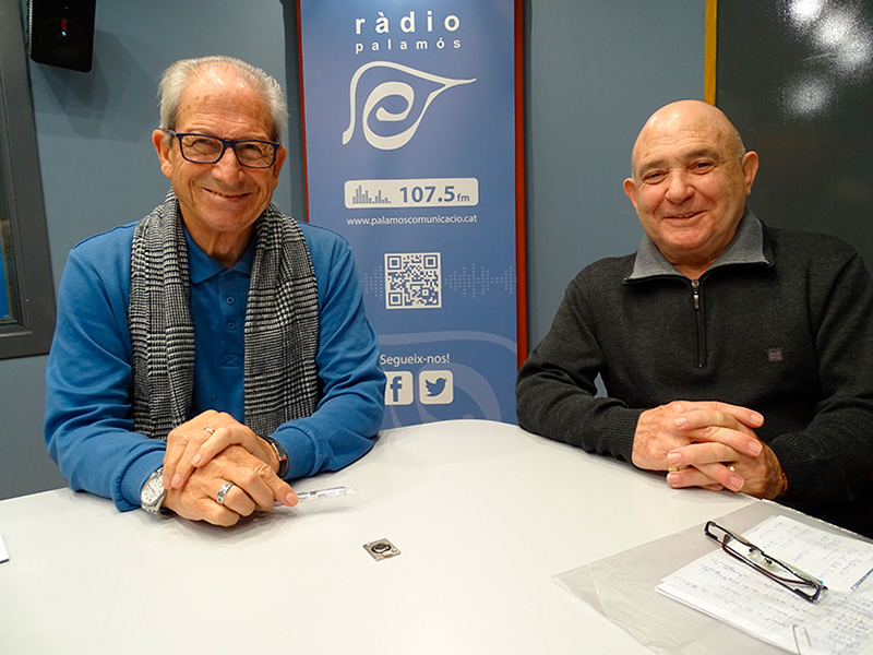 Francesc Magan i Jaume Sirvent, de l'Associació de la Gent Gran de Palamós.