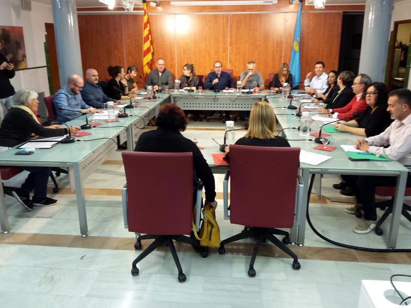 Ple de l'Ajuntament de Palamós celebrat ahir.