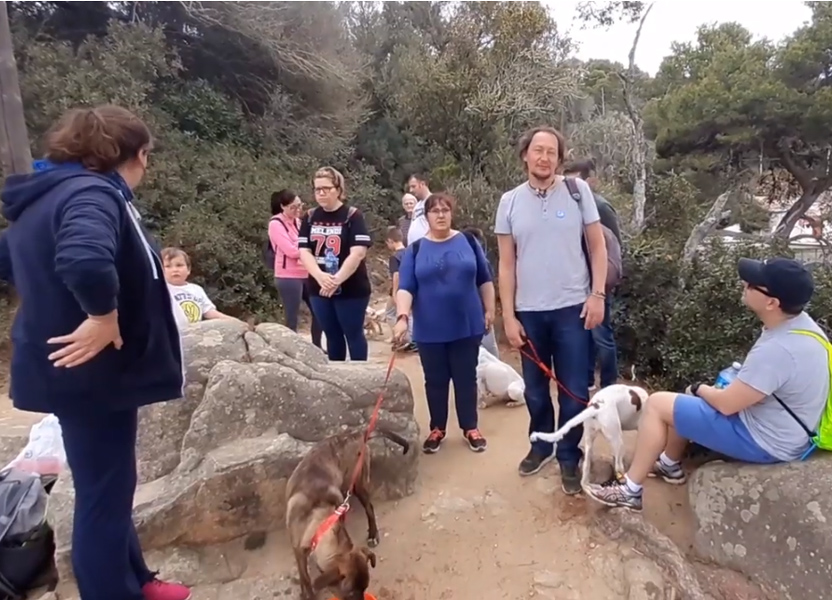 Passejada amb mascotes del passat dissabte. (Foto: Junts X Palamós i Sant Joan).