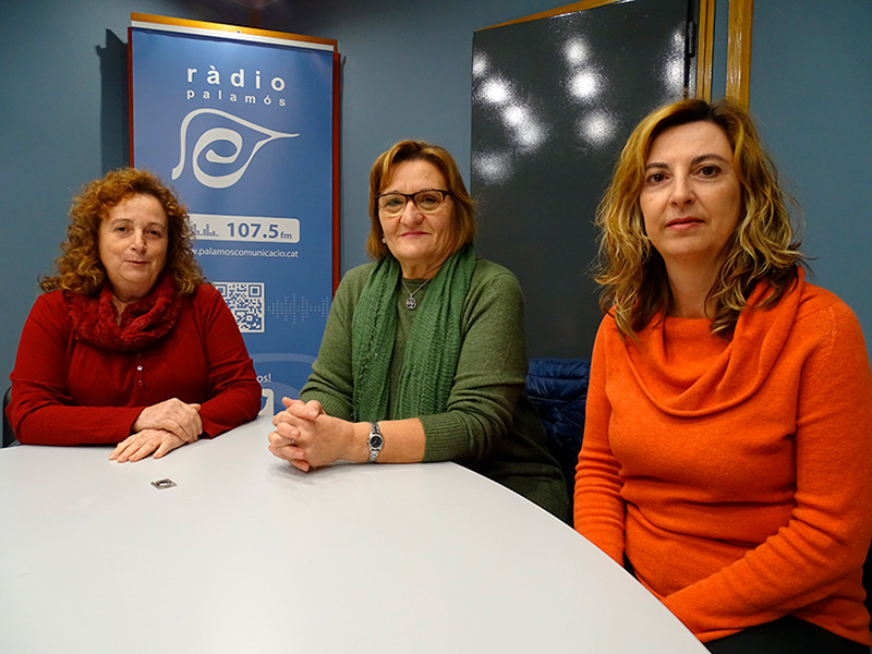 Carmen Gutiérrez, Lali Murillo i Nuri Pérez, de l'ACAF, a l'espai 'Tal com som'.