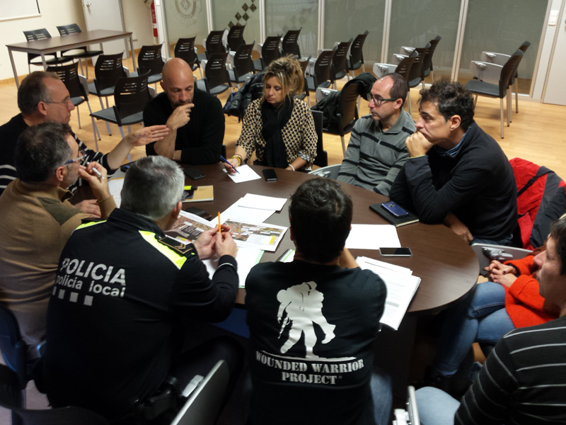 Els diferents responsables municipals, reunits aquest matí. (Foto: Ajuntament de Palamós).