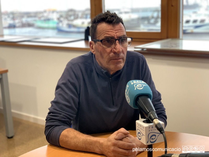 El Patró Major de la Confraria de Pescadors de Palamós, Toni Albalat, ahir en el decurs del programa 