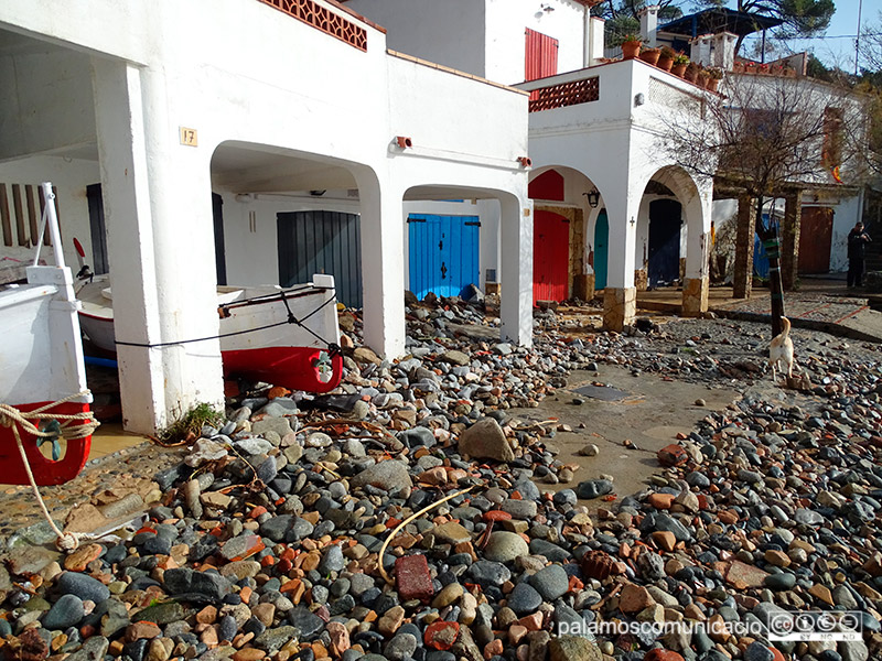 Les barraques de s'Alguer, aquest matí.