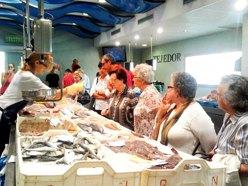 Mercat del Peix, a la Llotja de Palamós. (Foto: Museu de la Pesca).