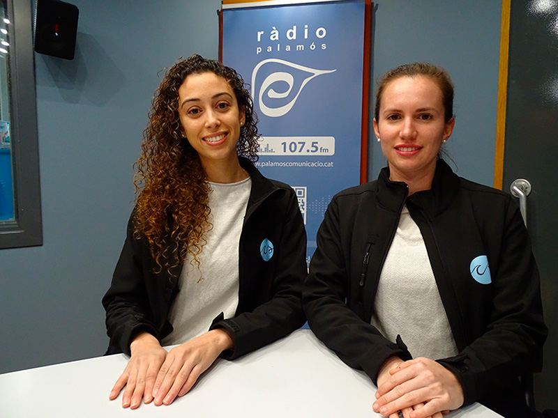 Amanda Mora i Elsa Fernández, fundadores del club Rítmica Costa Brava, avui al 'Temps afegit'.