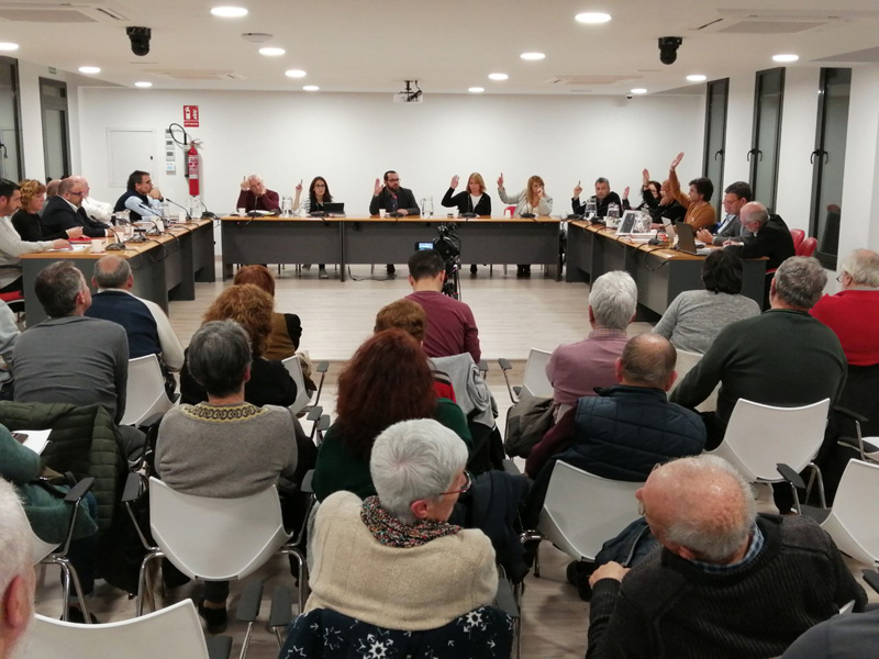 Ple de l'Ajuntament de Calonge i Sant Antoni, ahir. (Foto: Ajuntament de Calonge i Sant Antoni).