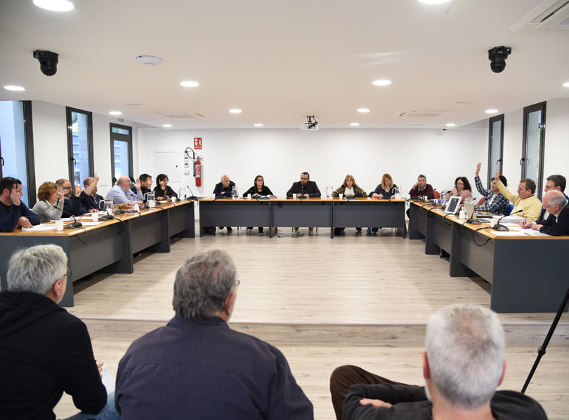 Ple extraordinari de l'Ajuntament calongí que s'ha celebrat avui. (Foto: Ajuntament de Calonge i Sant Antoni).