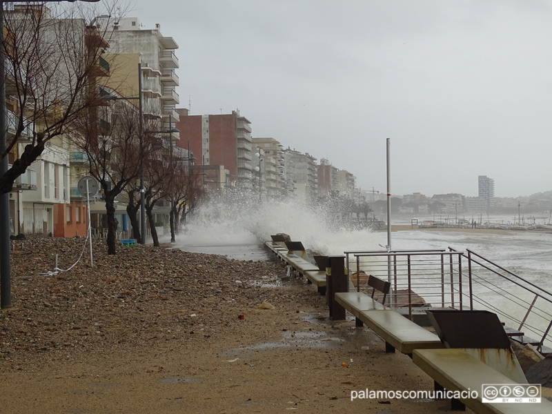 El passeig de Sant Antoni acostuma a patir els efectes dels temporals.