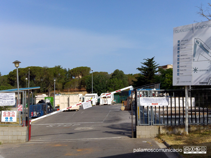 Una vista de la deixalleria municipal de Palamós.