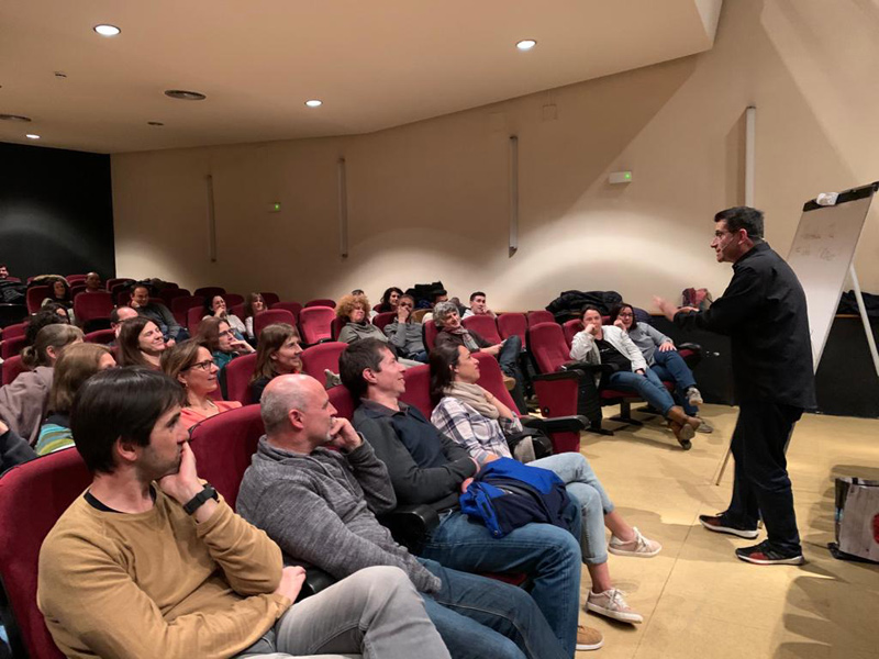 Pep Marí ahir a La Gorga. (Foto: Punt Jove Palamós).