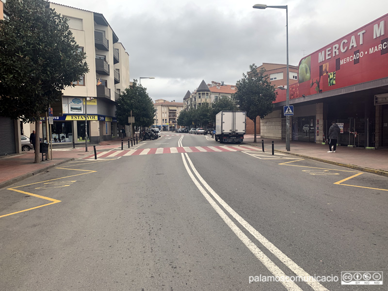 L'avinguda de Catalunya buida aquest matí.
