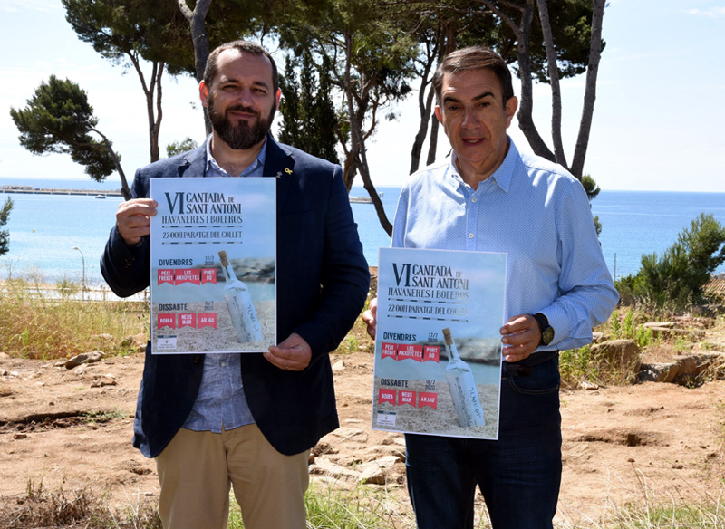 Miquel Bell-lloch i Francesc Sànchez Carcassés, ahir durant la presentació. (Foto: Ajuntament de Calonge i Sant Antoni).