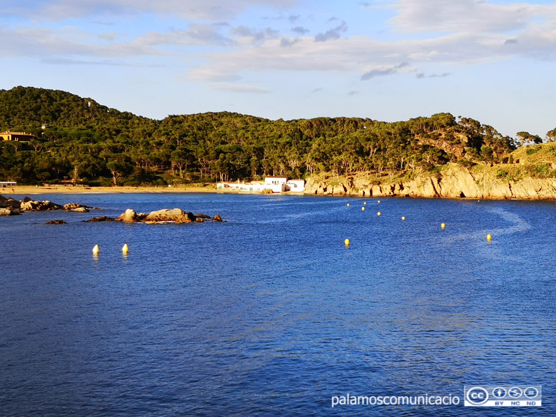 La setmana passada es van instal·lar les boies a la platja de Castell.