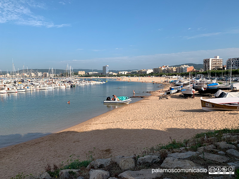 La platja Gran de Palamós, aquest matí.