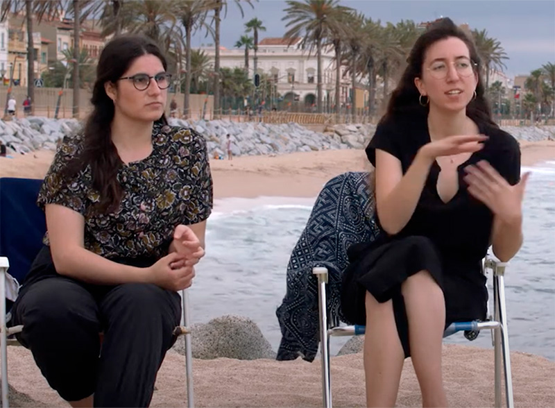 Laia Boquera i Marta Aracil, juntament amb Maria Boquera, guanyadores del premi Habitàcola 2020.