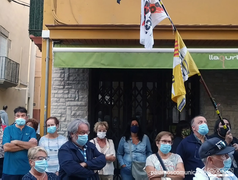 Concentració contra la inhabilitació del president Torra, el passat dilluns a Palamós.