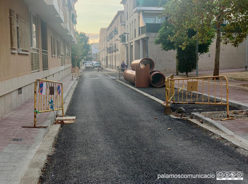 El carrer de Sant Antoni, aquest matí.