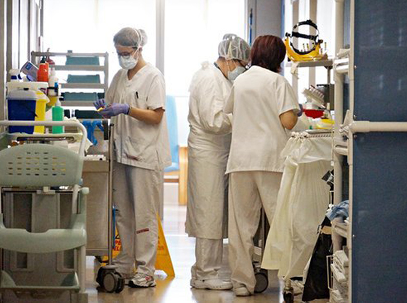 Planta d'hospitalització COVID a l'hospital de Palamós. (Foto: SSIBE).