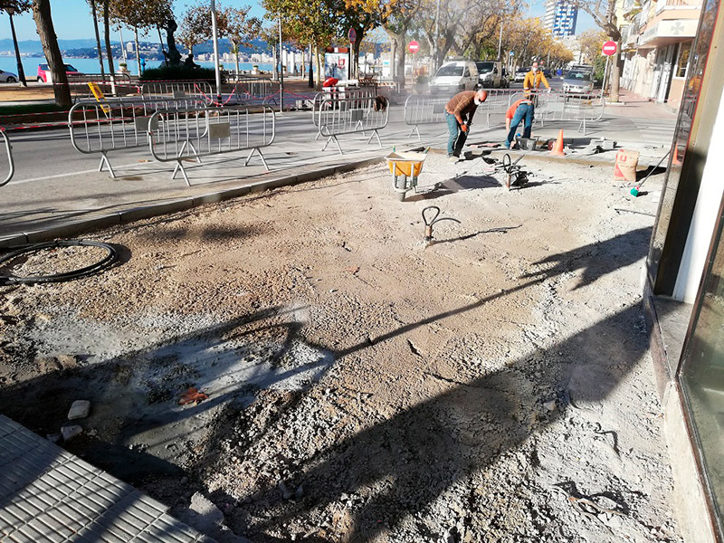 Tram de vorera arranjat entre el Passeig del Mar i el carrer d'Enric Vincke. (Foto: Ajuntament de Palamós).