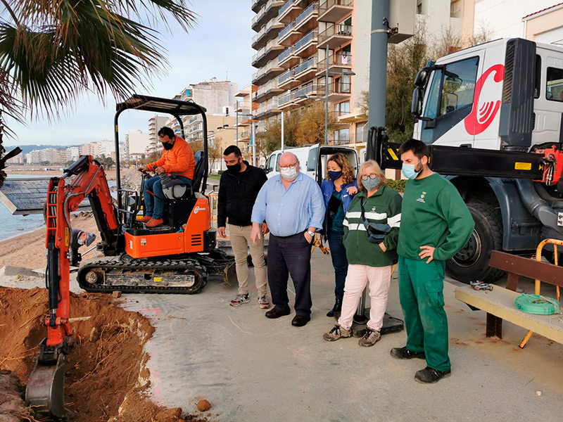 Les obres per reconstruir el mirador del passeig de Sant Antoni van començar la passada setmana. (Foto: Ajuntament de Calonge i Sant Antoni).