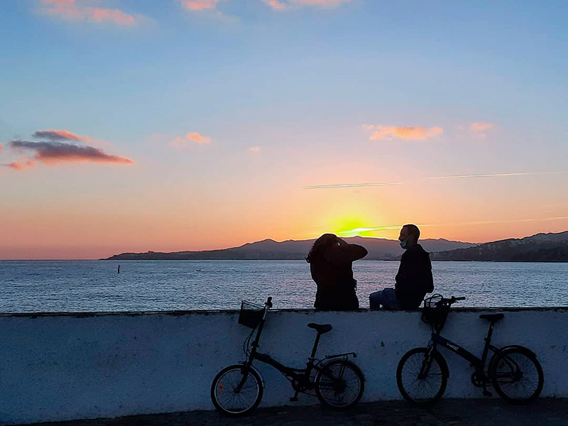 Posta de sol, ahir al Far de Palamós. (Foto: instagram.com/teresaferres64).