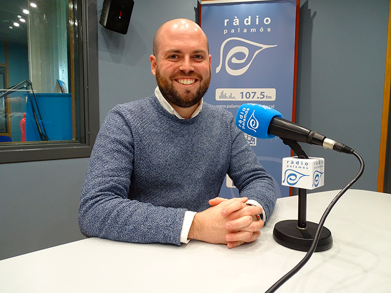 Raimon Trujillo, regidor de Junts x Catalunya Palamós i Sant Joan, aquest matí als nostres estudis.