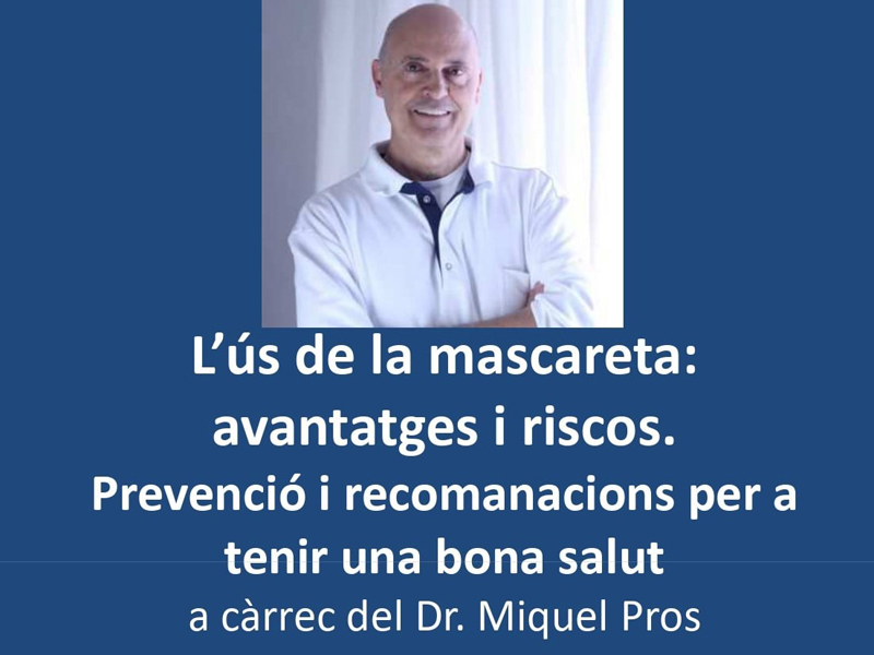 El doctor Miquel Pros va parlar dels pros i els contres de l'ús de la mascareta per part dels escolars el passat 1 de desembre a La Gorga.