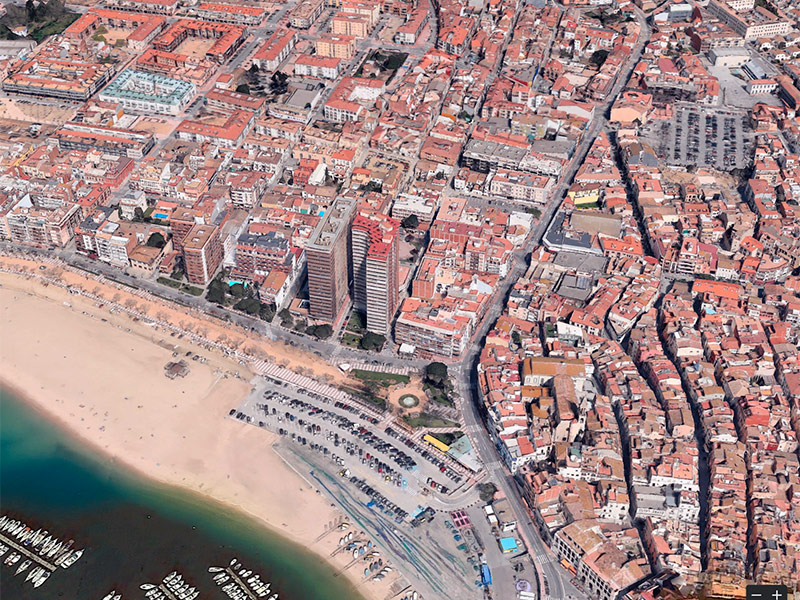 Palamós ha augmentat la seva població en 187 persones. (Foto: Google Earth).