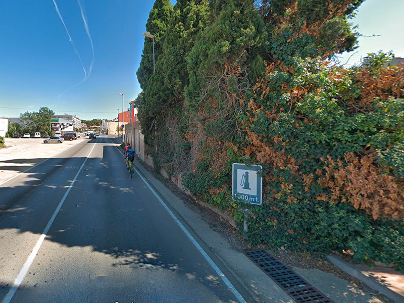 L'actuació afectarà al tram de l'Avinguda de Catalunya entre els carrers de la Gambina i del Fraret. (Foto: Google Maps).