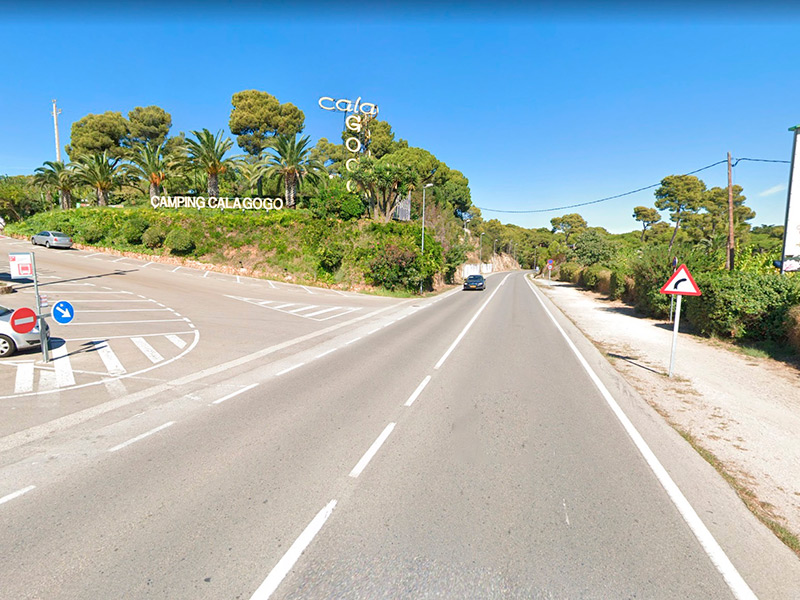 La carretera C-253 entre Calonge i Sant Antoni i Platja d'Aro. (Foto: Google Maps).