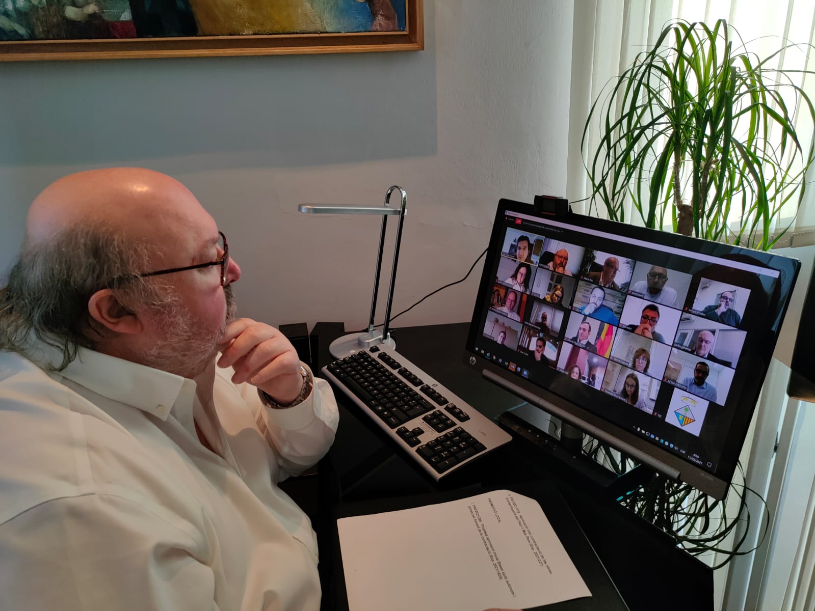 Jordi Soler, alcalde de Calonge i Sant Antoni, en el decurs del Ple Extraordinari celebrat ahir. (Foto: Ajuntament de Calonge i Sant Antoni).