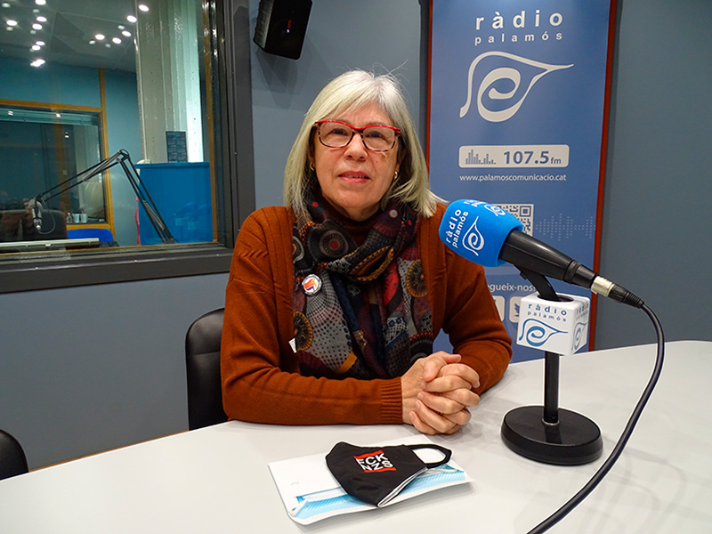 La regidora de la CUP Palamós - Vila-romà, Roser Huete, la passada setmana als nostres estudis.