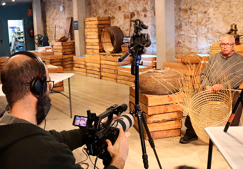 Enregistrament d'un dels capítols al Museu de la Pesca de Palamós. (Foto: Ajuntament de Palamós).