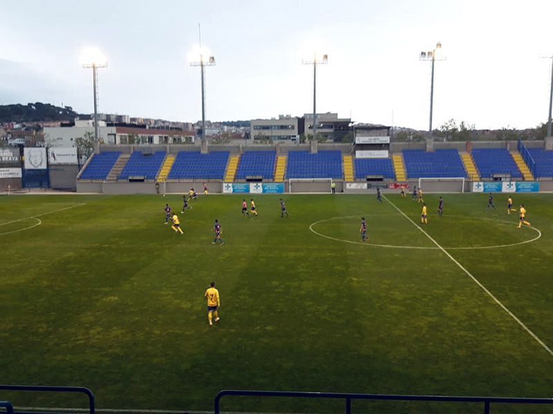 El Palamós va guanyar ahir el Llagostera B a l'Estadi Municipal. (Foto: Palamós CF).