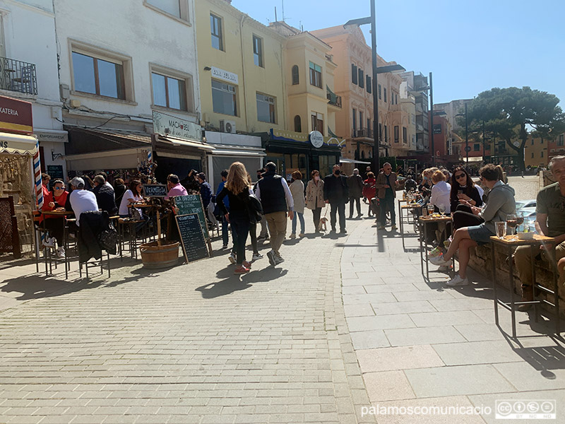 La zona de la Planassa de Palamós, el darrer cap de setmana de març.