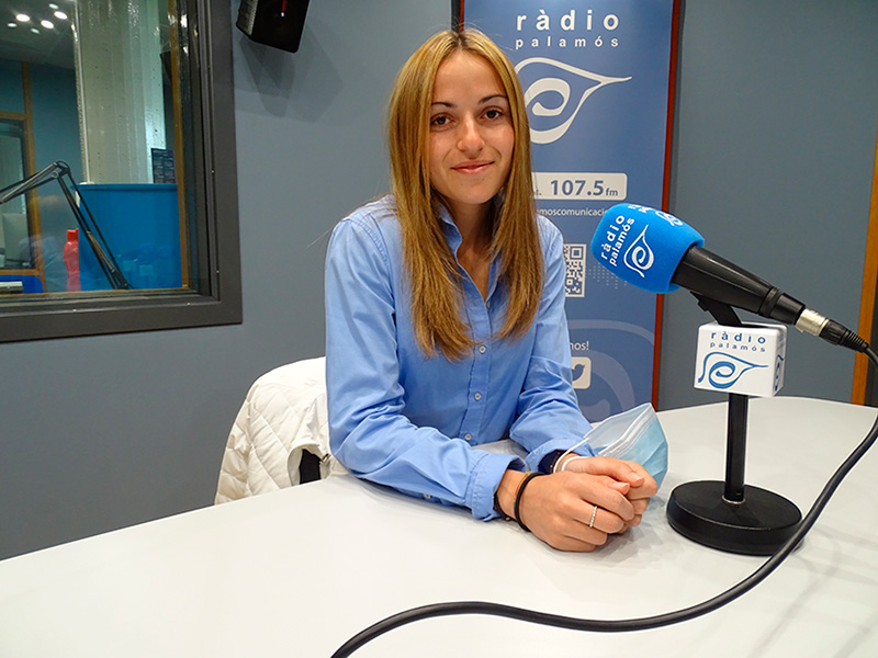 Marta Galló, al programa de Ràdio Palamós 'Temps afegit'.