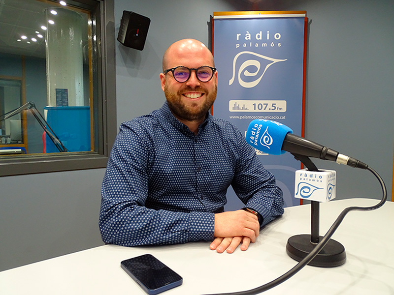 Raimon Trujillo, regidor de Junts x Catalunya Palamós i Sant Joan, aquest matí als nostres estudis.