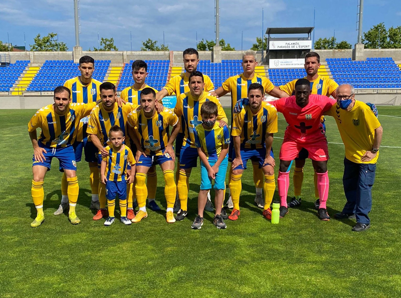 L'onze inicial del Palamós CF davant La Jonquera (Foto: Palamós CF)