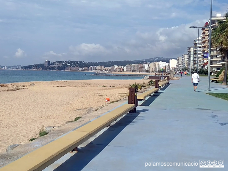 Platja d'Es Monestrí, el passat dilluns al matí.