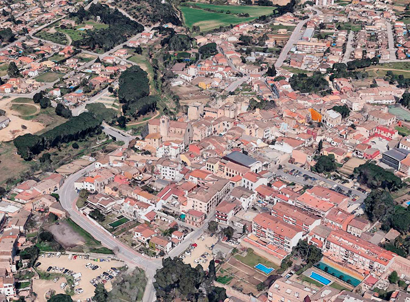 Vista aèria de Calonge. (Foto: Google Earth).