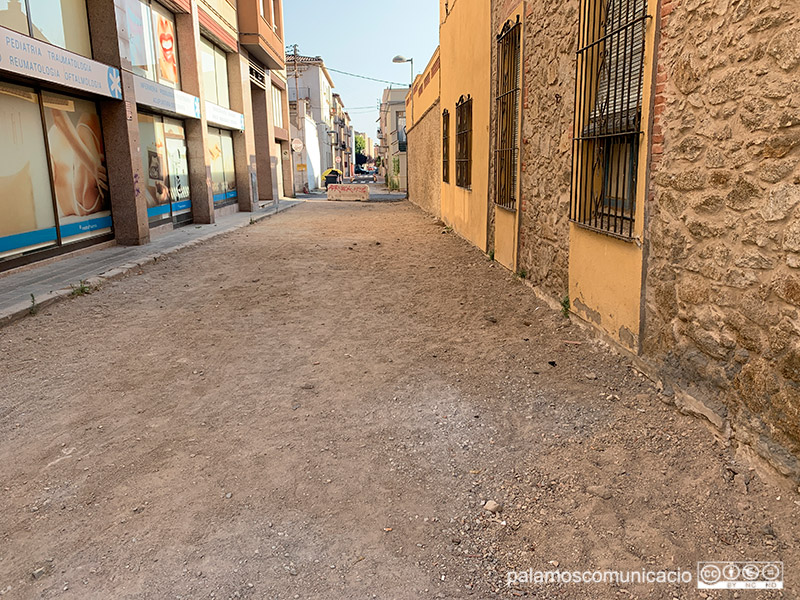 El carrer de la Mercè, a l'Eixample de Palamós, aquest matí.