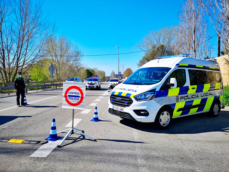 Imatge d'arxiu d'un control de la Policia Local de Palamós. (Foto: Ajuntament de Palamós).