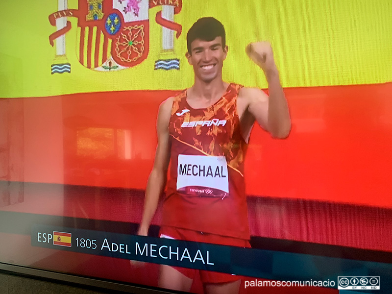 Adel Mechaal, diploma olímpic amb la seva cinquena plaça en la final dels 1.500 metres.